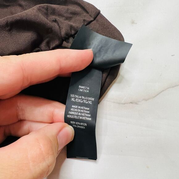 Coco Reef Womens High Waist Bikini Bottom Size XL Brown New Shirred Slimming - Picture 5 of 5